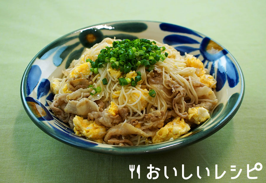 甘辛そうめんチャンプルー風